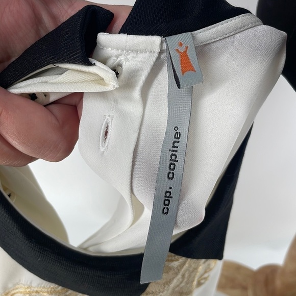 COP Copine blouse lace detail collared full button back academia preppy sz sm - Picture 4 of 10